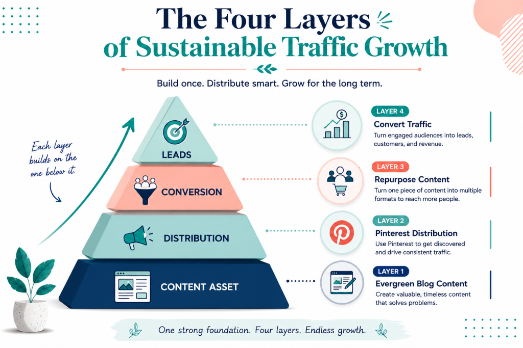 The four layers of sustainable traffic growth.